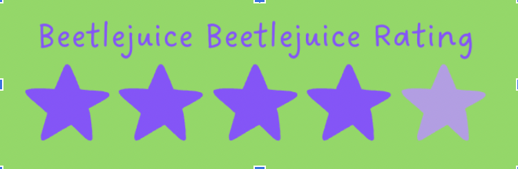 I rated “Beetlejuice Beetlejuice” four out of five stars. I liked the comedic tone of the film, but found the new additions to the cast damaging to the film’s success. 